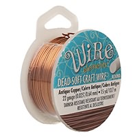 Beadsmith Craft Wire Antique Copper 22 gauge